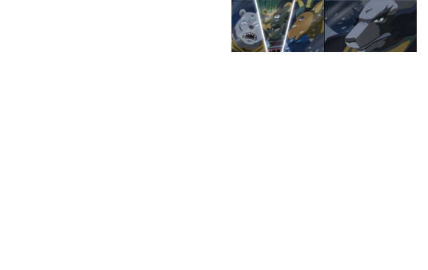 ゴールダーとの死闘に勝利したものの、瀕死の重傷を負ったライオーガ。戦いの一部始終を見ていたオーガはこれまで抱いていた疑問をビッグセロウにぶつけた。「なぜ、父ライオーガは戦いの時に剣を使わないのか？」その理由はライオーガが王に即位する以前に起こった事件にあるという。当時、ある盗賊団討伐の任務に付いていたライオーガたちの前に１人の男が現れた。その男の名はウルフェン。用心棒をしているという彼は近くの村の住民から依頼を受け、盗賊団を確実に壊滅させるためにライオーガの部隊を利用したというのだ。ウルフェンという男に興味を持ったライオーガは彼にビーストファイトを申し込んだ。その結果、自分自身が戦いにおいて剣を封じることになるとは知らずに。。。