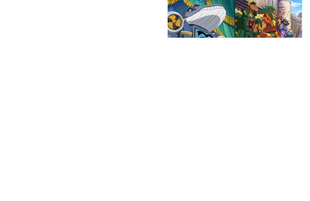 水のゴッドロットは、３つのパーツを３つの勢力がそれぞれ管理してきた。ヘッドパーツはドンホエール大公の治める南海公国が、ボディパーツは海賊デスハート団が、そしてボトムパーツは鱗板宮殿城主アルダイルがそれぞれ管理することで、ジャイール海の表向きの平和が保たれてきた。しかし、デスハート団によってボトムパーツは強奪され、その均衡は崩れてしまった。それだけではなく、特務諜報軍ビバップの調査では南海公国にあるヘッドパーツも海賊団の手によってニセモノにすり変えられているという。ライオーガはデスハート団の襲撃に備え、沿岸警備を固めるため特務諜報軍と高速機動軍を派遣することを決定した。そのころ、水のゴッドロットを全て揃えた海賊たちは次なる作戦に移っていた。