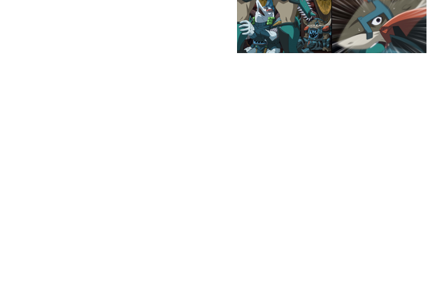 雑兵の群れを倒した東方軍のジャンジャン、モーガン、パドレッサー、シアンビの４人。勝利も束の間、焼け焦げた床が崩れ落ち、落下した先はライナスと戦うパワーシャークの上＿＿。怒るパワーシャークに簡単に蹴散らされてしまうが、４人の乱入はライナスにパワーシャークの弱点を気付かせた。その頃、マンタレイとビルソードの２人を追い詰めたシザーシャークは、先に命乞いをしたほうの命を助けると言い出した。ビルソードは命乞いのふりをしてシザーシャークのスキを付いて攻撃しようと試みるが、策が読まれ絶体絶命に陥る。シザーシャークの凶刃がビルソードを貫かんとしたその瞬間、マンタレイが２人の間に割って入った。シザーシャークの体を拘束したマンタレイは、ビルソードに自分ごとシザーシャークを倒せという。マンタレイが命を懸けて作ったシザーシャーク打倒の好機にビルソードは？？